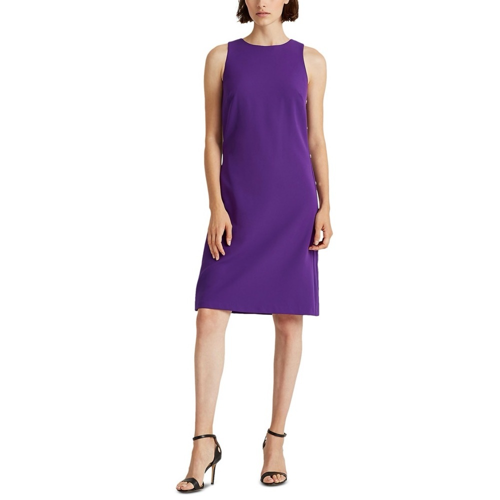 Lauren Ralph Lauren Purple Sleeveless Midi Dress